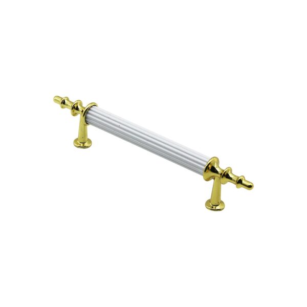 10 Adet Beyaz - Altın Boru Kulp 9.6 cm