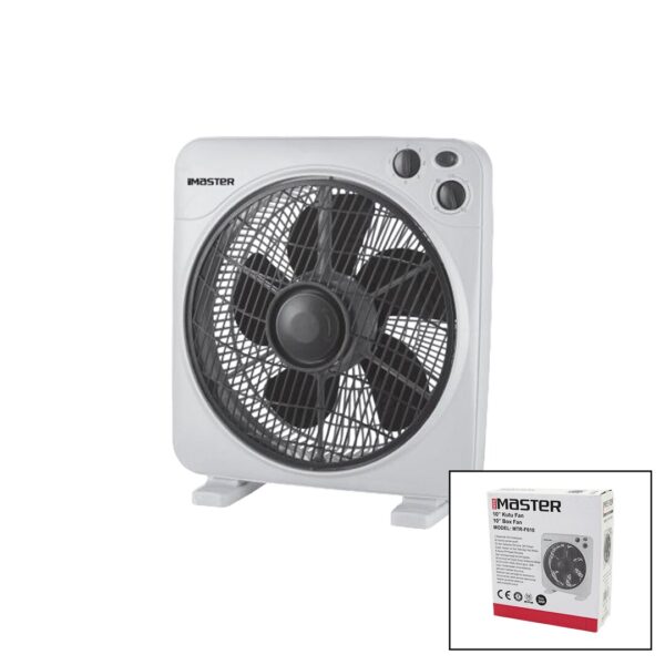 10 İnç Kutu Fan Vantilatör 3 Kademe Hız 6 Plastik Kanat 38 W 60dk.zaman Ayarlı Mtr-F610
