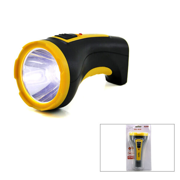 10 W Tek LED Bombeli Gövde Fiş Şarjlı El Feneri Uzun Mesafeli Kambur