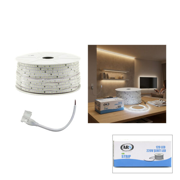 100 m 6500k - Beyaz Dış Mekan Şerit LED 220 V 120led Ars-348985