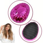 Neon Pembe Düzleştirici Tarak Geniş Aralıklı Her Saç Tipine Uygun Fırçalı Saç Düzleştirici