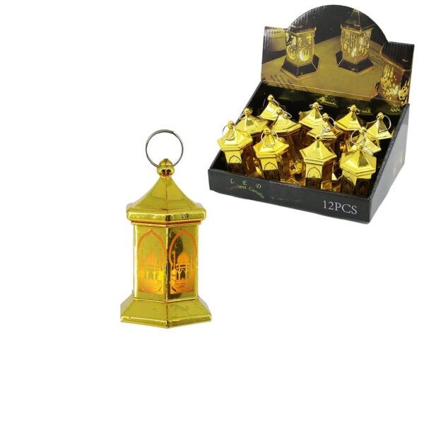 12 Adet Orta Altıgen Kubbe Ramazan LED Işık