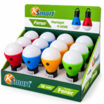 12 Adet Pilli Fener - Ampul Renkli Askılı K-0285