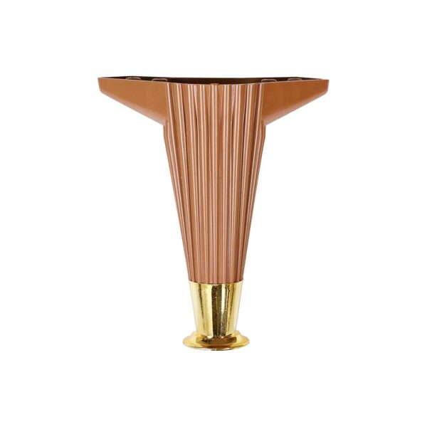 15 cm - Kahverengi - Gold Uçlu Plastik Mobilya - Koltuk Ayak