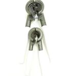 2 Parça Set Metal Fındık - Ceviz Kıracak Beyaz Saplı