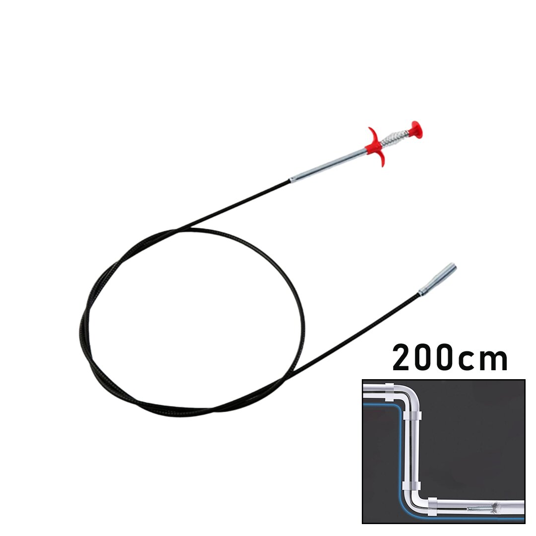 200 cm Yaylı - Kıskaç Lavabo - Gider Vb.temizleme - Çok Amaçlı Çubuk