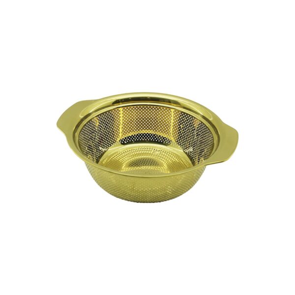 23 cm Gold Paslanmaz Metal Sepet Süzgeç Kendinden Kulplu