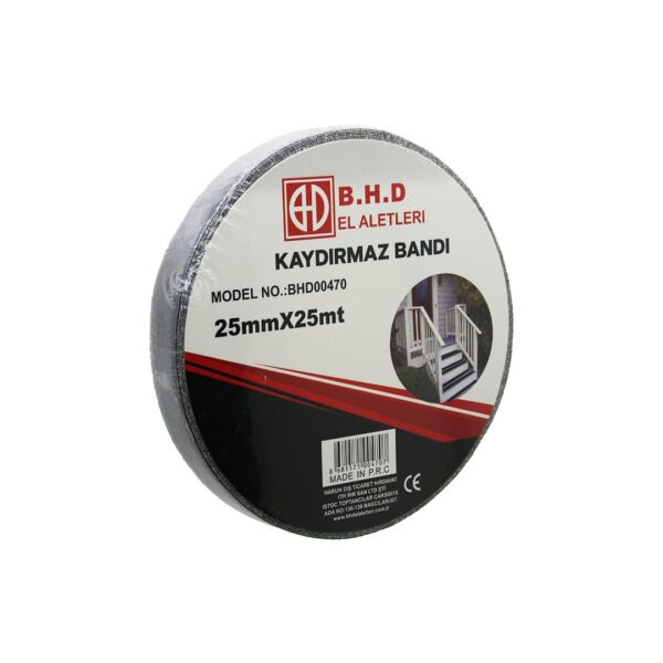 25 mm X 25 m Kaydırmaz Siyah Bant