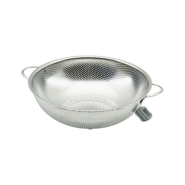 28 cm Metal Kulplu Çelik Sepet Süzgeç İnce Tel Ayaklı