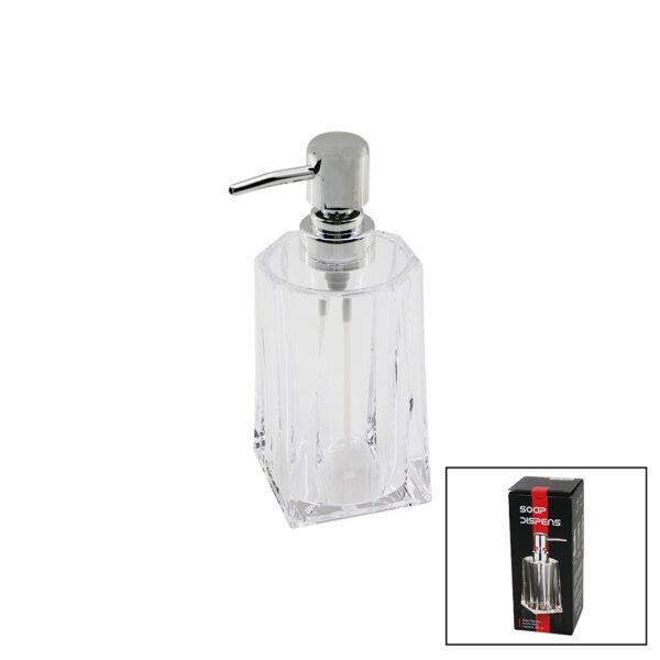 280 ml - Uzun Şeffaf - Mika Kristal Sıvı Sabunluk