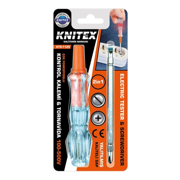 2in1 Düz - Yıldız Çıkar Tak Kontrol Kalemi - Tornavida 100-500 V