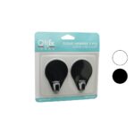 2pcs Cloud Askı Siyah - Beyaz Plastik Yapışkanlı Montaj