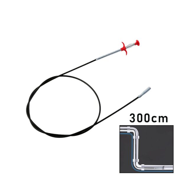 300 cm Yaylı - Kıskaç Lavabo - Gider Vb.temizleme - Çok Amaçlı Çubuk