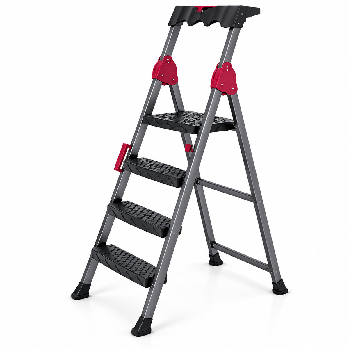 3+1 Basamaklı Metal Merdiven 150kg.taşıma