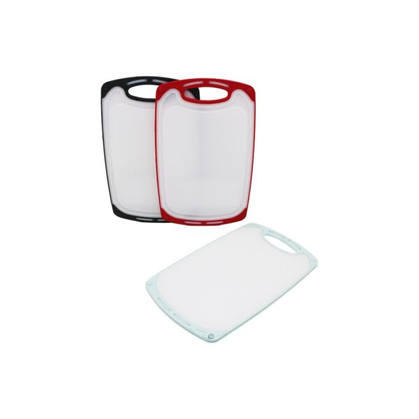 31x20cm Küçük Plastik Kesim Panosu Kaymaz Silikon Kenarlık - 10 mm Kalınlık