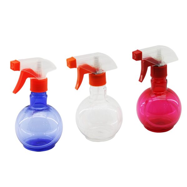 350 ml Renkli Şeffaf Tombul - Plastik Boş Sprey Püskürtücü Şişe