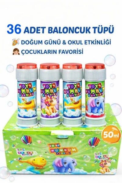 36 Adet Bumbum Baloncuk Köpük Tüpü