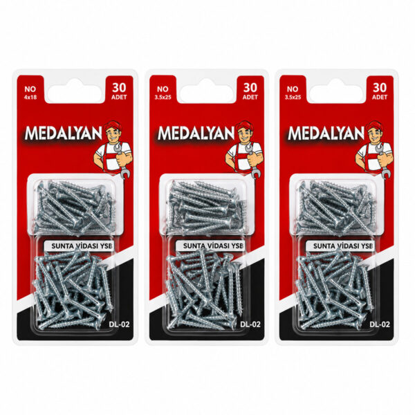360 Adet 3.5x25 Sunta Vidası 12x30pcs
