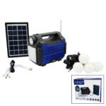 3ın1 - Solar 2in1 Sabit El Feneri - Radyo - Mp3 Bluetooth - USB/ Tf Port - 4 Parça Ampul Kablolu - Powerbank