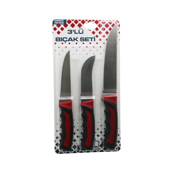 3pcs Kurban Bıçak Seti R-032k--R-320y--R-0403 Kemik Sıyırma - Deri Soyma - Yüzme - Kurban Bıçak