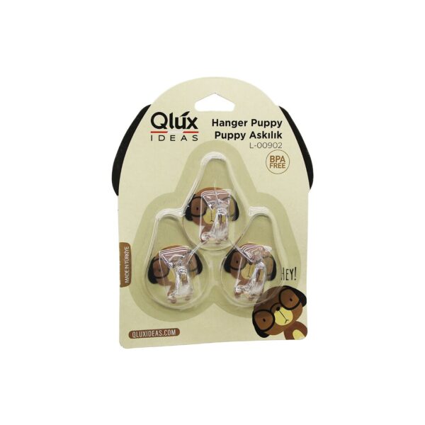 3pcs Puppy Askı Şeffaf Askı Yapışkanlı Montaj