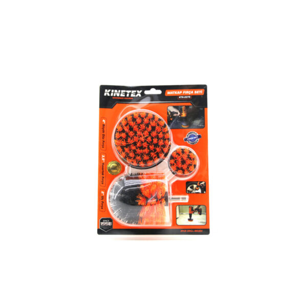 3pcs Set Matkap Fırçası 1/4 Inc - 6.3 mm Büyük Düz - 4 Inc Yuvarlak - 3.5 Inc Uç Fırça - 2 Inc Ktx-3375