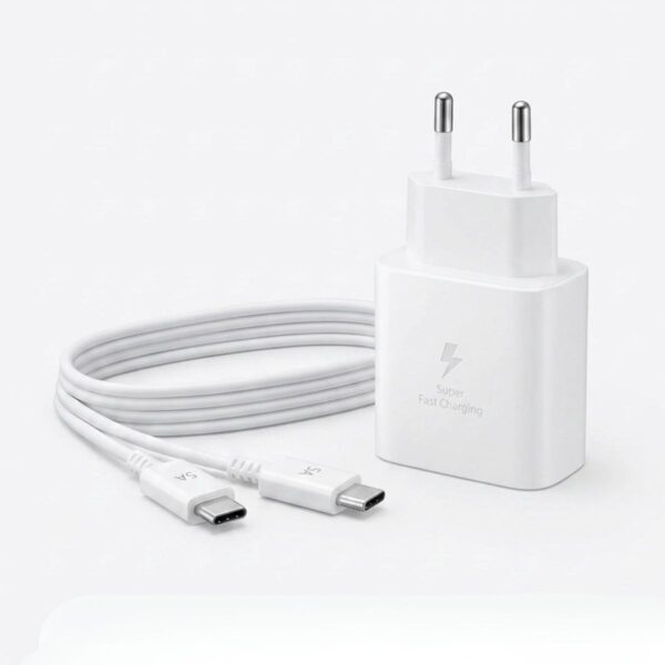 45W Süper Hızlı Şarj Adaptörü USB-C PD 3.0 PPS Fast Charger + 5A Type-C to Type-C Kablo