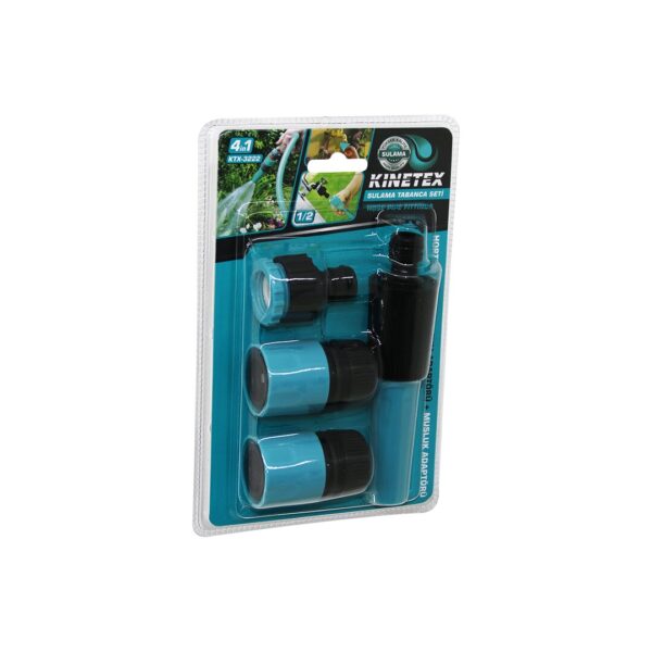 4ın1 - 1/2 Sulama Tabanca Bağlantı Aparatı Seti Hortum Lens - Hortum - Musluk Adaptör