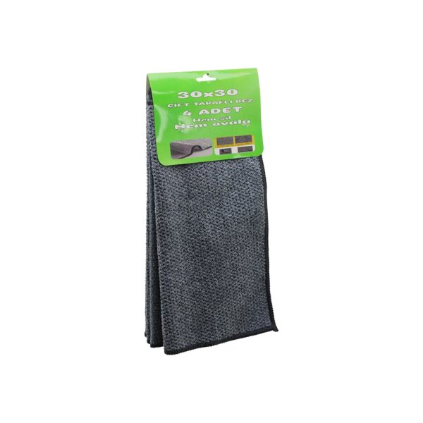 4pcs 30x30cm Çift Taraflı - Mikrofiber - Tel Bez Zor Kir Bezi Hem Sil - Hem Ovala