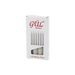 4pcs - İnce Çap - 1.6 cm - Uzunluk - 12 cm Beyaz Klasik Market Mum