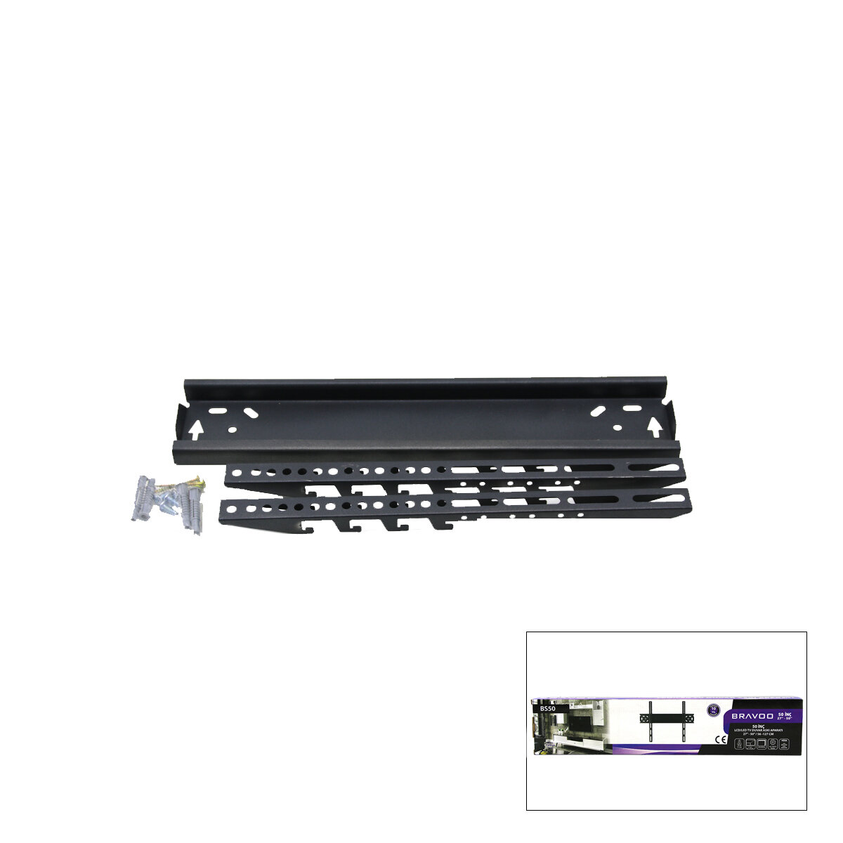 50 Inc - 27 Inc - 50 Inc LCD LED Sabit TV Askı Aparatı 56x127cm Bs-50