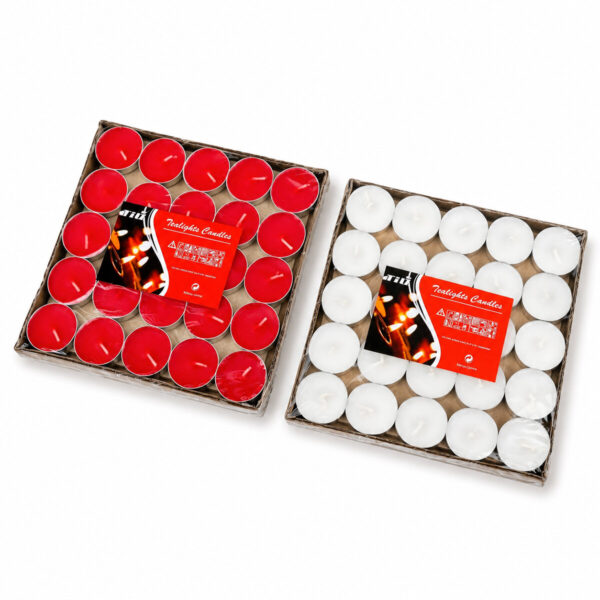 50pcs Renkli Yuvarlak Tea Light Mum