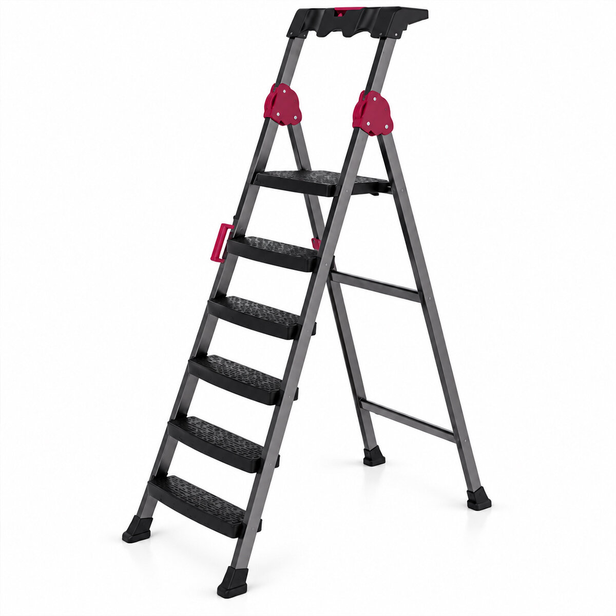 5+1 Basamaklı Metal Merdiven 150kg.taşıma