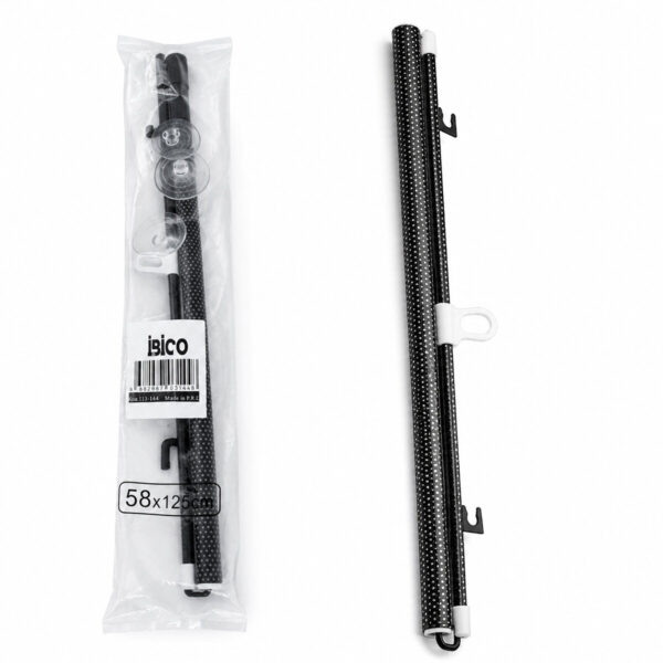 58x125cm Oto-Araç - Ev - Ofis Cam Paneli Güneşlik PVC Perde Makaralı Aç-Kapa Vantuzlu Montaj