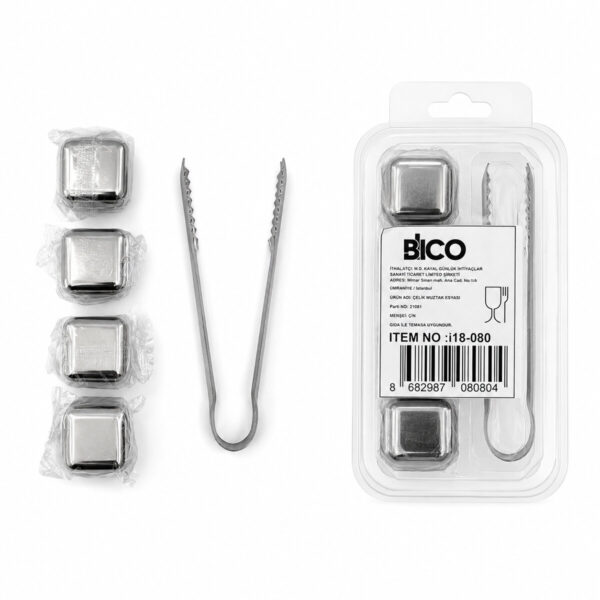 5pcs - 4 Küp - Maşa Küp Şekli Metal Buzluk
