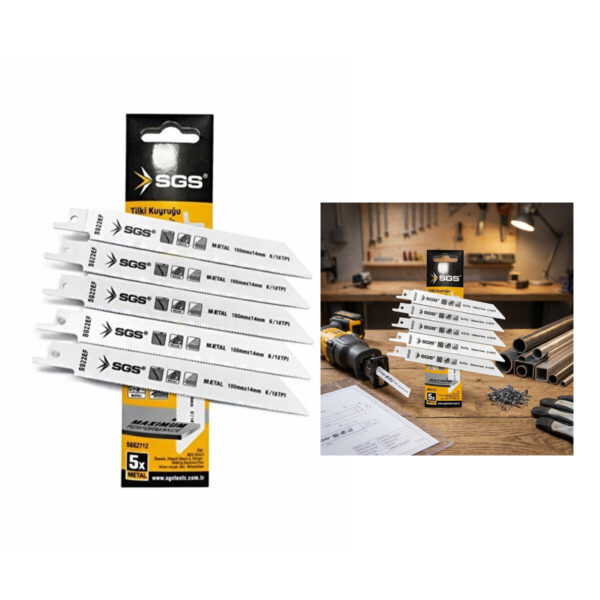 5pcs Tilki Kuyruğu - Testere Bıçağı Metal 150 mm/1.4 mm
