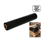 6 Adet Brüt: 2000 gr - Net Streç: 1500 gr Siyah Koli - Palet Streç Film 17 Mikron 50 cm