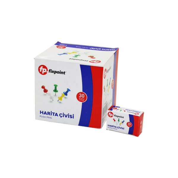 600 Adet Harita Çivisi Renkli - 20pcs X 30