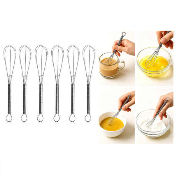 6pcs Mini - 13 cm Metal Çırpıcı