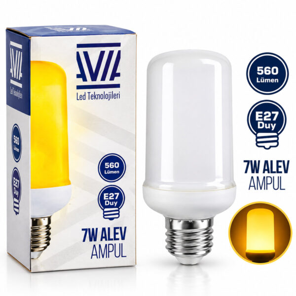 7 W E27 Alev Ampul Lamba 560 Lümen Ip20
