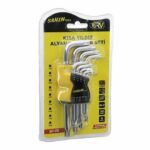9 Pcs Kısa Yıldız Alyan Anahtar Seti M-2 - 50hrc