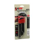 9pcs Siyah Uzun - Düz 180 mm Alyan Allen Anahtar Takımı Brkt-800703