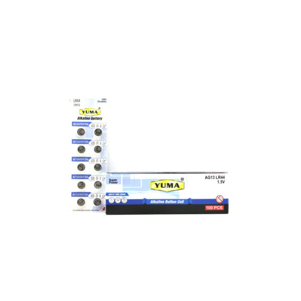 Ag13 Lr-44 Düğme Pil Alkalin 1.5 V 10lu Kart Ym-9ag13