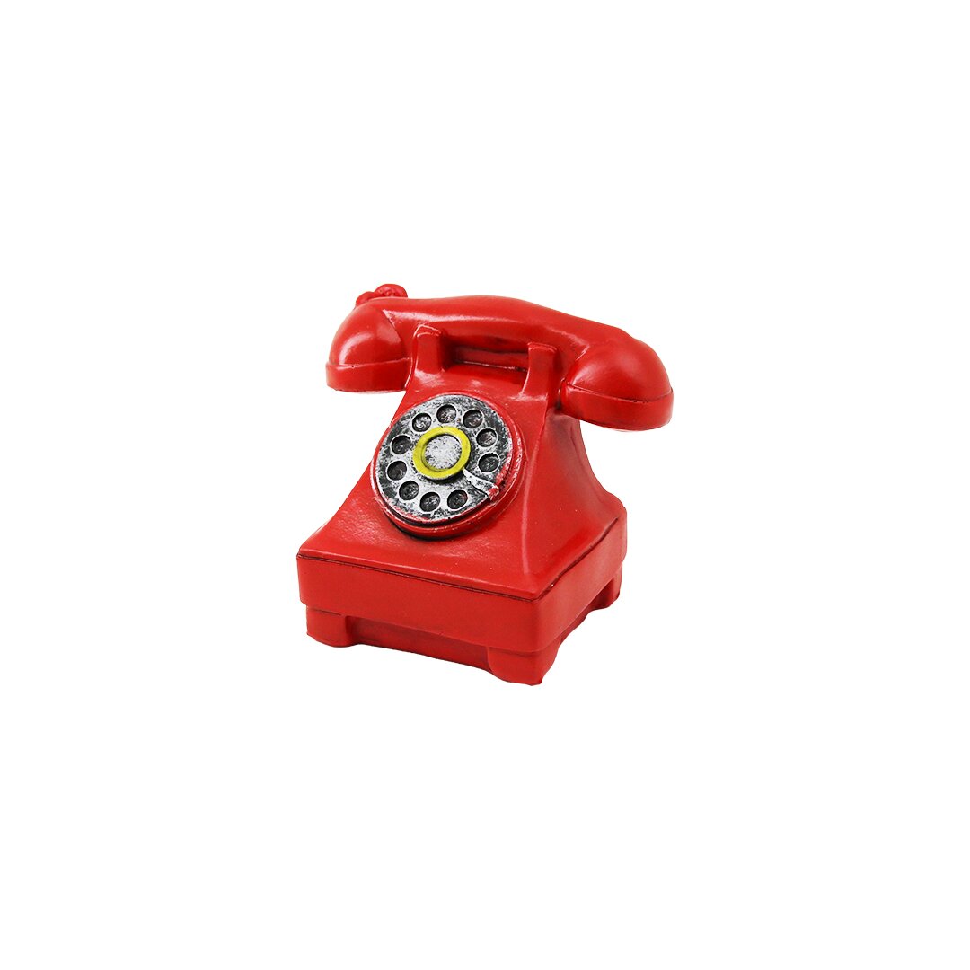 Ankesörlü Telefon Vintage Dekoratif Biblo 12x7.5cm Reçine