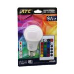 Atc-RGB-9 W Kumandalı 9 W - 60 W RGB - 16-Renkli LED Ampul E27 800 Lümen 6500k 25.000 Saat Ömür