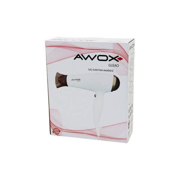 Awox Gleao Beyaz Saç Kurutma - Fön Makinesi Soğuk Üfleme 2 Kademe Fan - 3 Kademe Sıcaklık 1700-2000 W