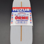 Beyaz - 2.5 cm Paça Lastik Geniş 10 m.