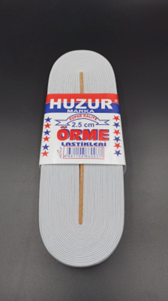 Beyaz - 2.5 cm Paça Lastik Geniş 10 m.