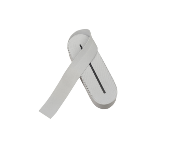 Beyaz - 4 cm Paça Lastik Yassı Geniş 10 m