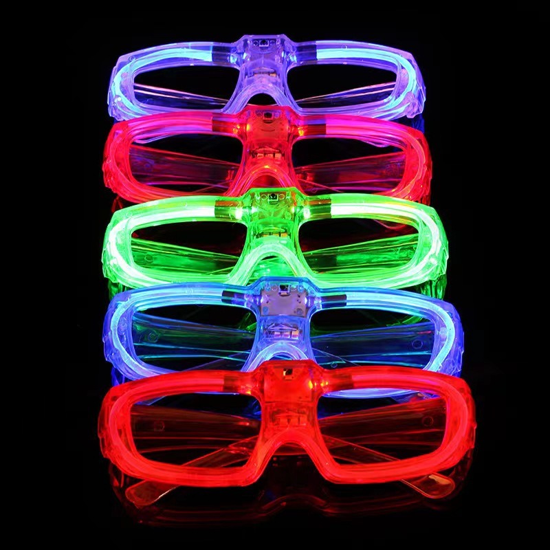 Beyaz LED Işıklı Parti Gözlüğü 3 Modlu – Glow - Gece Eğlence Gözlüğü